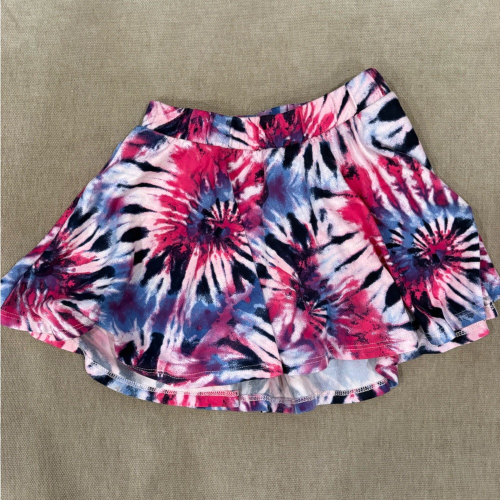 Pixielane' Tie-Dye Skort in Pink & Blue